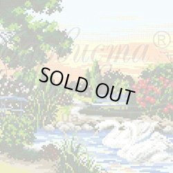 画像1: ビーズ刺繍　白鳥　全面刺し