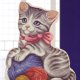 クロスステッチキット　子猫ちゃんのクッション (PANNA PD-1884)