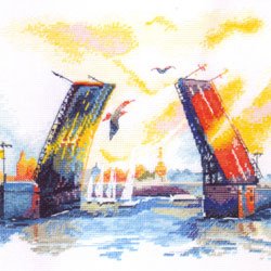 画像1: クロスステッチキット　サンクトペテルブルク　ドヴォルツォヴィ橋 (OVEN ОВЕН 1003)