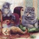 クロスステッチキット 猫の家族 (RIOLIS・リオリス・1327)