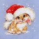クロスステッチキット　クリスマスのウサギ  (Alisa АЛИСА アリサ 0-95）