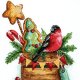クロスステッチ キット 小鳥からの贈り物 (PANNA J-7164 クリスマス)
