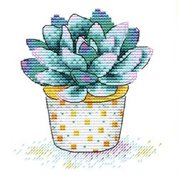 画像1: クロスステッチ キット 多肉植物 エケベリア (MP studia MPスタジオ M-381) 