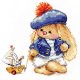 クロスステッチキット バーシック ウサギのミィー マリン (Alisa АЛИСА アリサ 0-180) Басик basik 