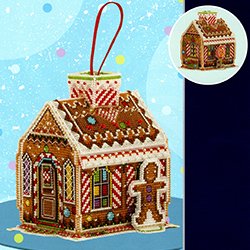 画像1: クロスステッチキット ジンジャーマンのお家 (PANNA パンナ IG-1575 クリスマス)