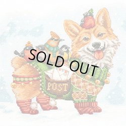 画像1: クロスステッチ キット コーギーさんのCHRISTMAS POST (PANNA PR-7262 クリスマス)