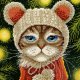 クロスステッチキット FESTIVE MOOD (PANNA PR-7263 クリスマス 猫)