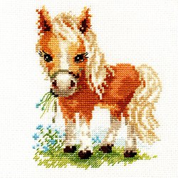 画像1: クロスステッチキット たてがみの白い馬 (Alisa АЛИСА アリサ 0-114)