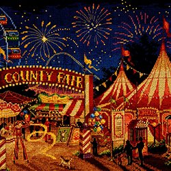 画像1: クロスステッチキット COUNTRY FAIR (PANNA PR-7259)