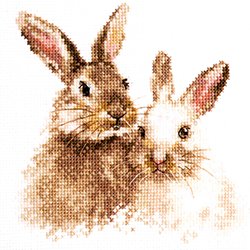 画像1: クロスステッチキット かわいいウサギ (Alisa АЛИСА アリサ 1-34)