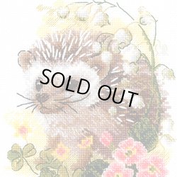 画像1: クロスステッチキット 森の住人 ハリネズミとすずらん (RIOLIS・リオリス・2093)