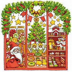 画像1: クロスステッチキット Christmas Window (RIOLIS・リオリス・2065)