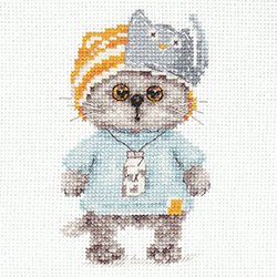 画像1: クロスステッチ キット バーシック ベビー こねこ (Alisa АЛИСА アリサ 0-230) Басик basik 