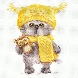 画像1: クロスステッチ キット バーシック ベビー ふくろう (Alisa АЛИСА アリサ 0-228) Басик basik 