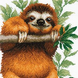 画像1: クロスステッチキット ナマケモノ (RIOLIS・リオリス・2213)