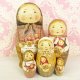 タマラさんの娘オリガさんのノスタルジック マトリョーシカ マトリョーシカ×マトリョーシカ 18cm 5人組