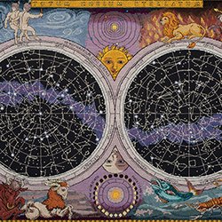 画像1: クロスステッチキット 星図 Night Sky Map (PANNA パンナ PZ-7275) 