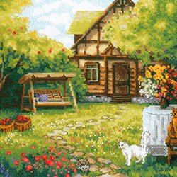 画像1: クロスステッチキット Country House (RIOLIS・リオリス・1845)