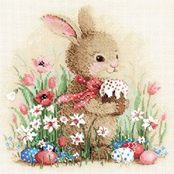 画像1: クロスステッチキット Easter Bunny (RIOLIS・リオリス・2272)