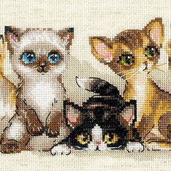 画像1: クロスステッチキット Kittens 子猫 (RIOLIS・リオリス・2180)