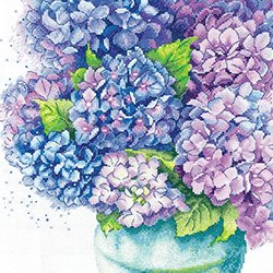 画像1: クロスステッチキット 紫陽花の花束 (Sdelay Svoimi Rukami E-30)