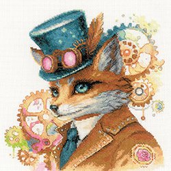 画像1: クロスステッチキット Steampunk Fox (RIOLIS・リオリス・2209)