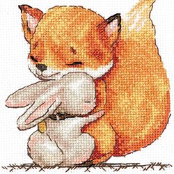 画像1: クロスステッチキット MY SUNSHINE キツネとうさぎ (Sdelay Svoimi Rukami M-18)