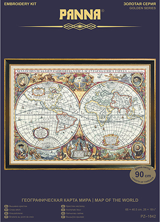 クロスステッチキット 世界地図 (PANNA パンナ PZ-1842)